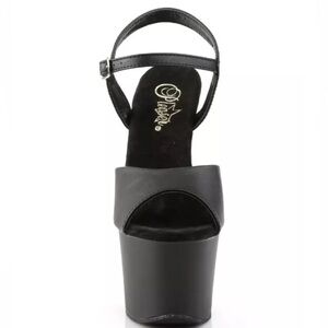 Matte Black Pleaser High Heel Platforms New with Box